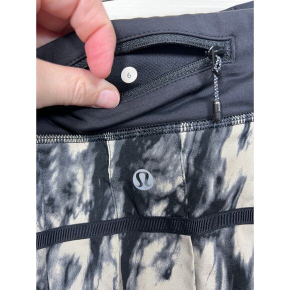 Lululemon Womens 6 / S Pace Setter Skort Black Cream Stretch Pull On Golf Tennis - Picture 5 of 7